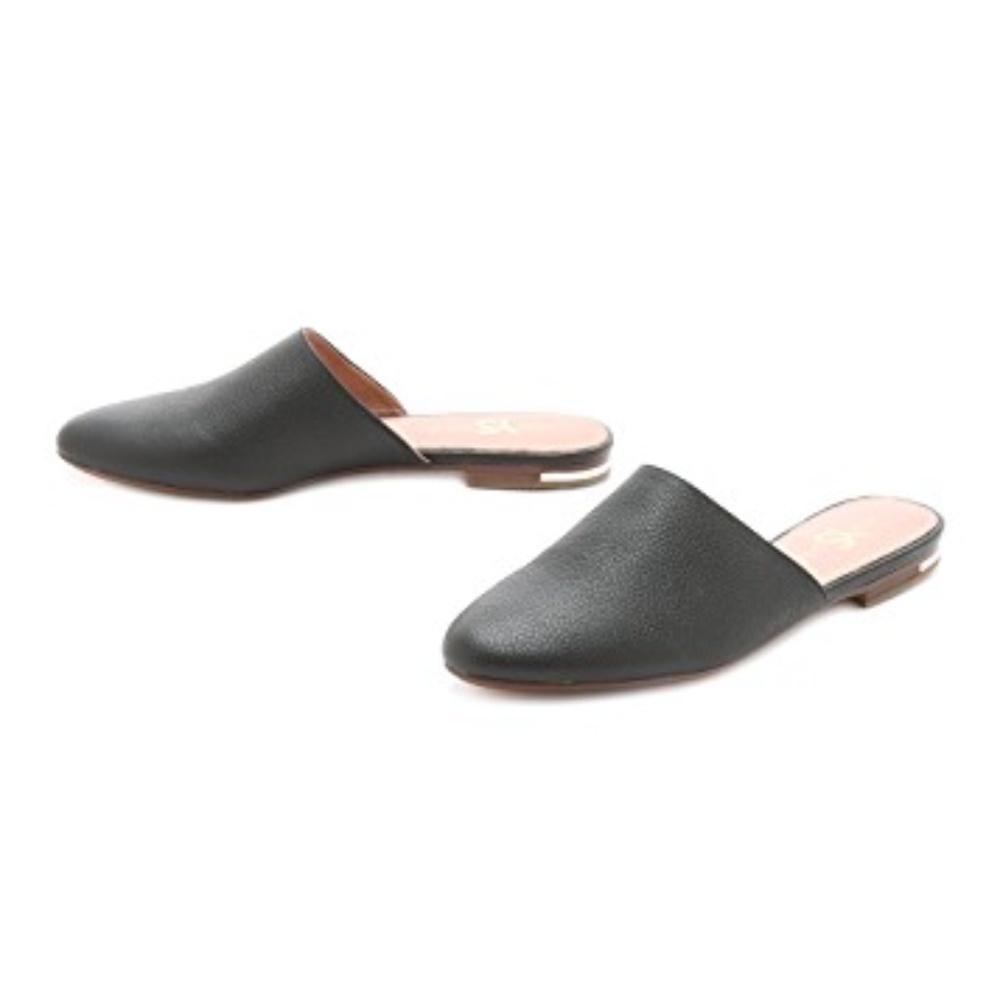 Yosi Samra Parker Black Leather Flats